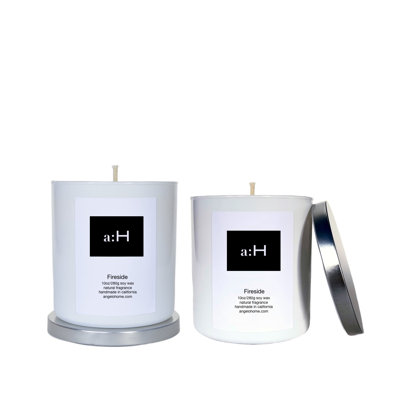 A:H Fireside Scented Tumbler Candle with Glass Holder