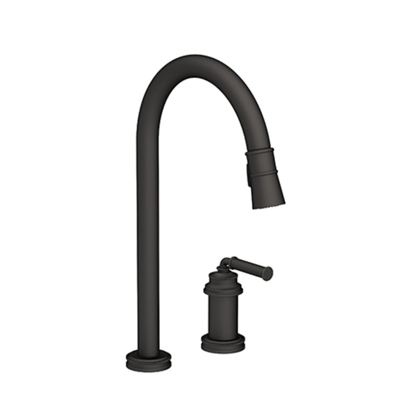 Taft Single Handle Pull Down Kitchen Faucet, Black