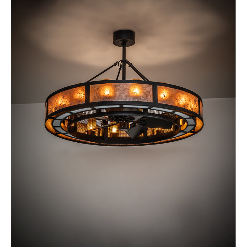 48" Wide Smythe Craftsman Chandel-Air, 16, Amber, Solar Black
