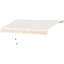 Auvent de patio rétractable en tissu 12 pi x 10 pi et à eau, manivelle manuelle, structure en aluminium, pour terrasse, balcon, cour à eau, cour 280G / M, blanc