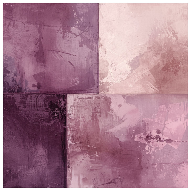 Couvertures abstraites à texture mauve, L 60 po x H 80 po