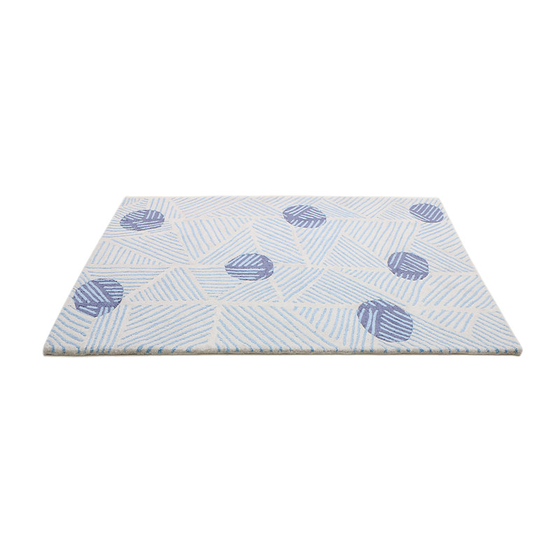 Geometric Area Rug in Navy/Light Blue/Ivory, Rectangle 10' x 14'
