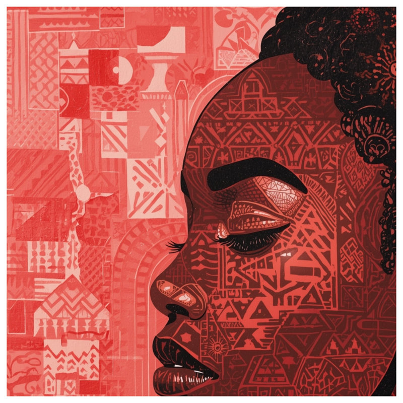 Couvertures à profil africain complexe, L 60 po x H 80 po
