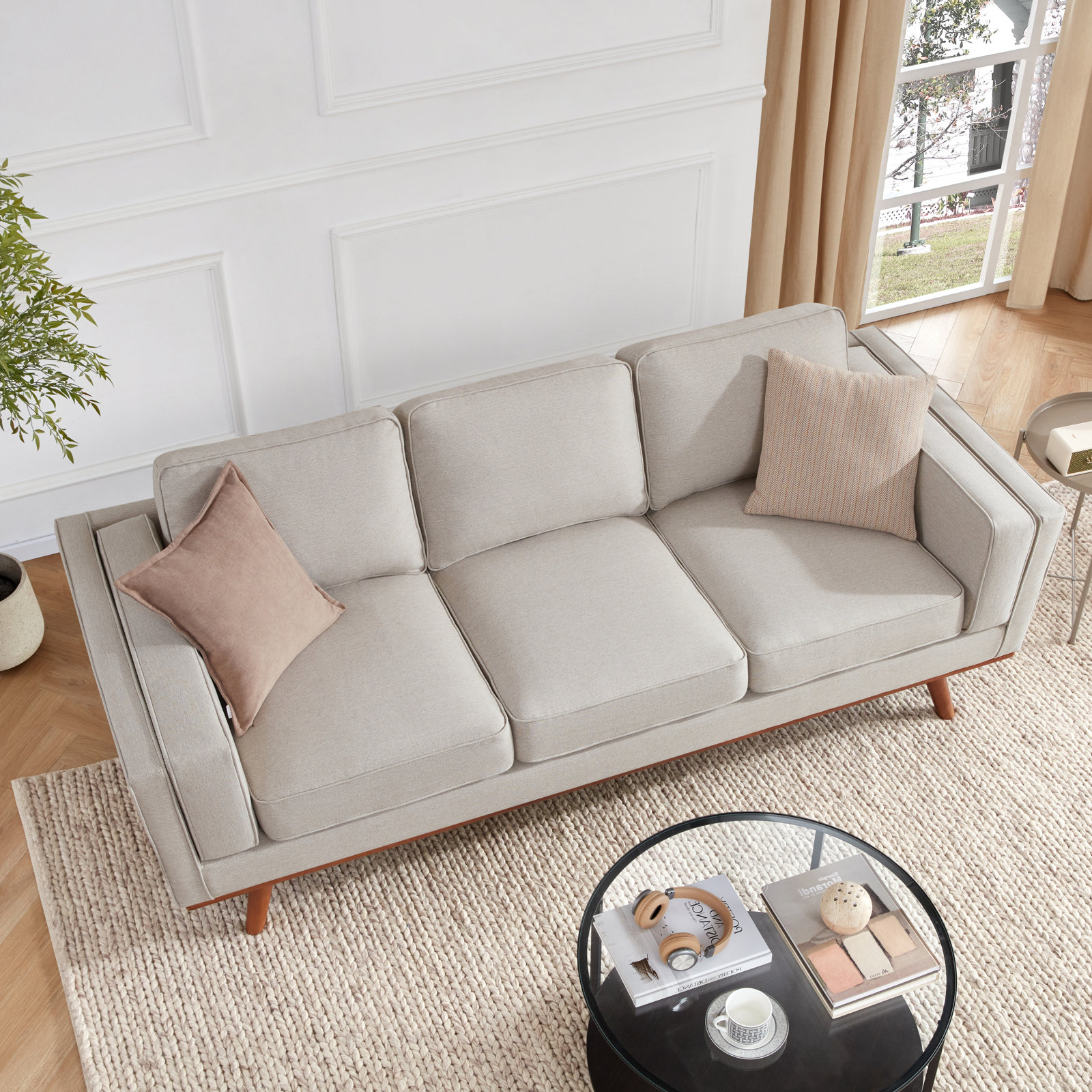Estes 84" Sofa, Khaki