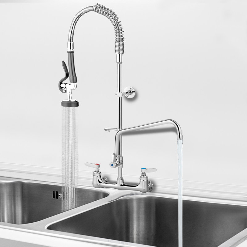 Robinet de cuisine rétractable à poignée double