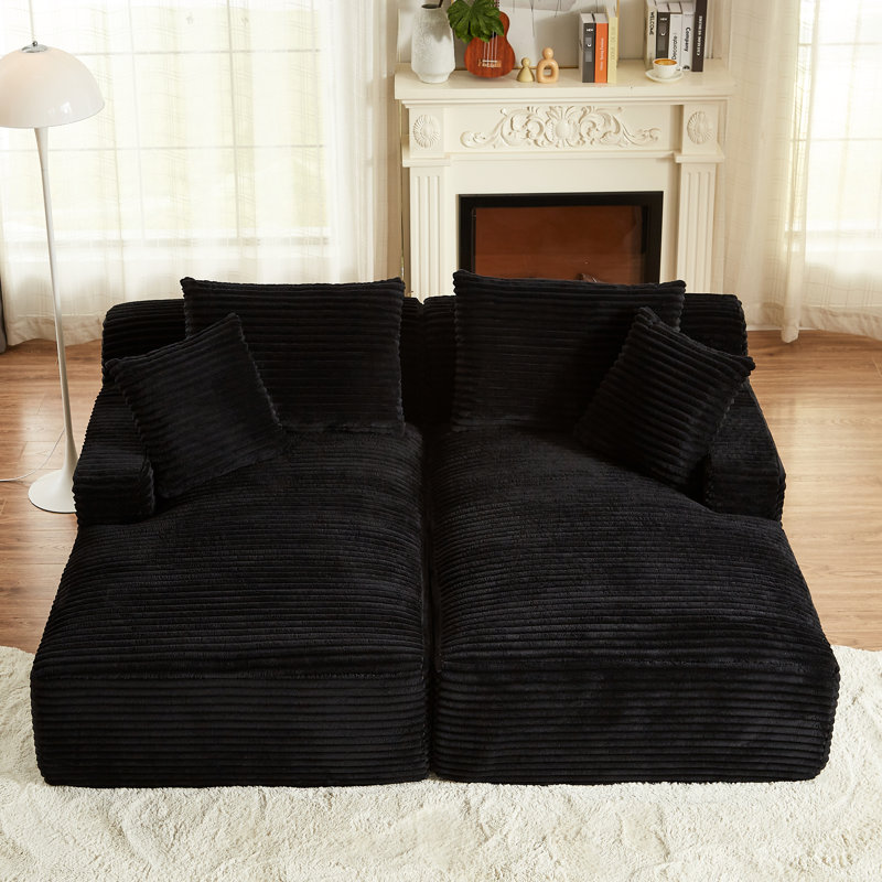Canapé-lit Fluffy Modern, Black