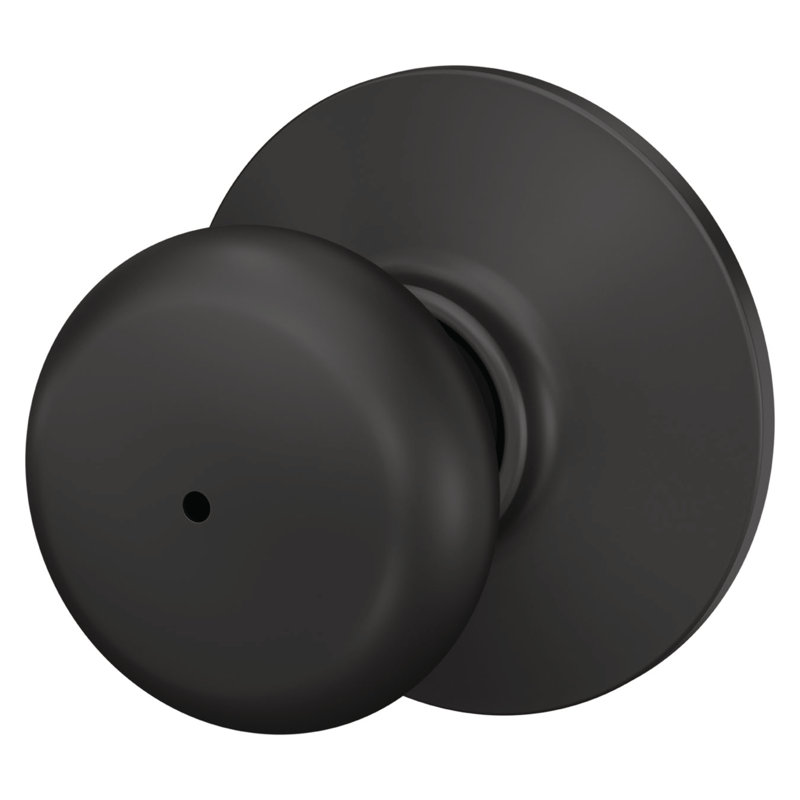 Plymouth Bed and Bath Knob, Matte Black