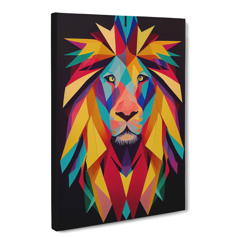 Lion Pop - Wrapped Canvas, 50cm H x 35cm W x 3cm D