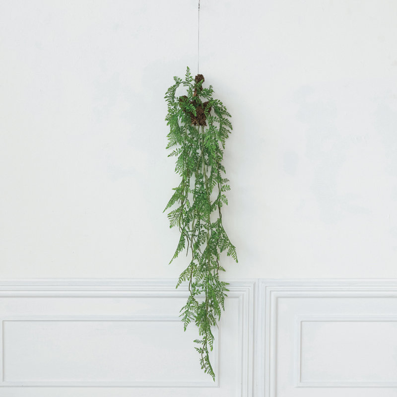 Faux Fern Plant in Kokedama Hanger
