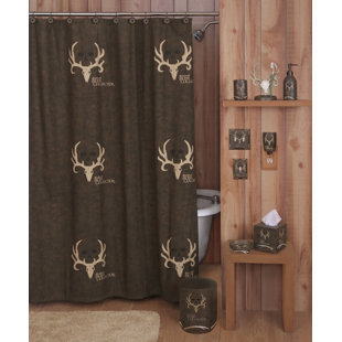 Bone Collector Brown 100% Polycotton Shower Curtain 72"x72"