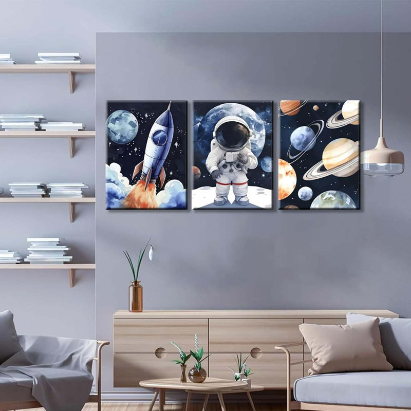 3 Piece Wrapped Canvas Print, 40cm H x 30cm W