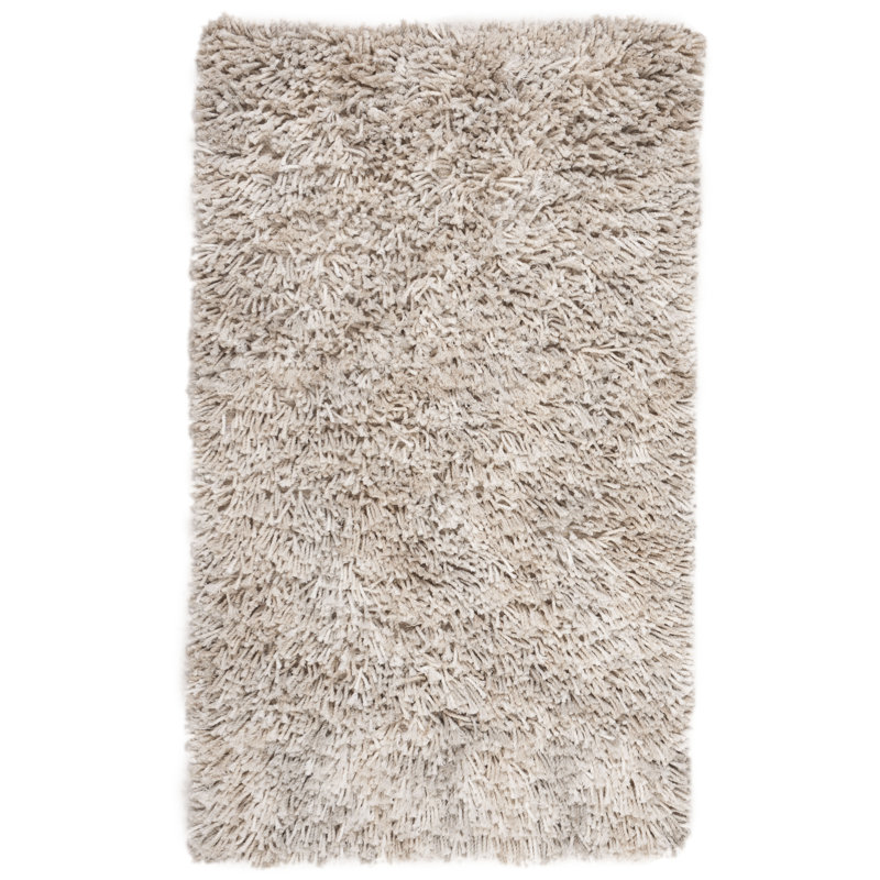 Tapis beige / ivoire fait à la main Plumlee, Rectangle 3 pi x 5 pi