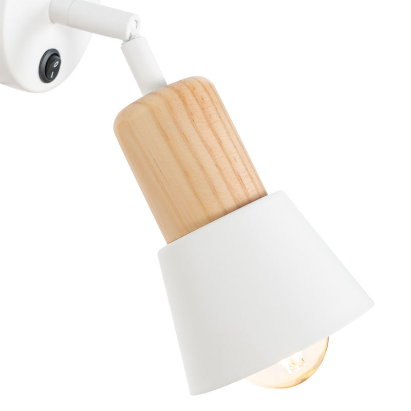 Burr Solid Wood Plug-in Spotlight