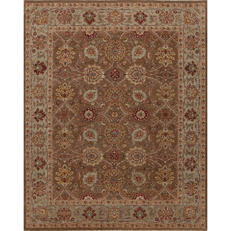 Maharani Hand Knotted Wool Area Rug, Rectangle 8' x 10'