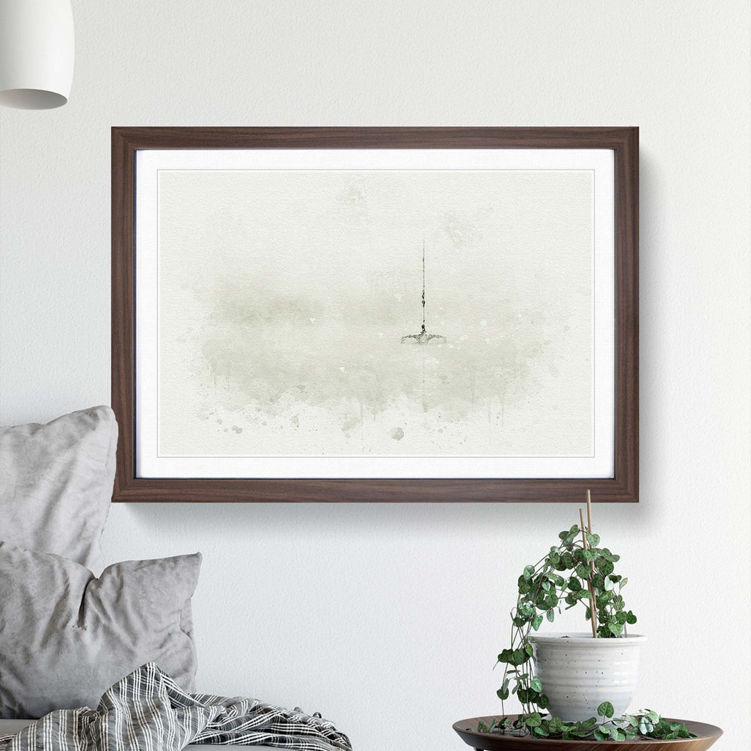 Trimaran Boat in Austria in Abstract - Picture Frame Graphic Art Print
