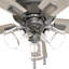 Ventilateur de plafond standard à 5 pales de 52 po avec ensemble d'éclairage DEL et chaîne à tirer Crestfield-88028387