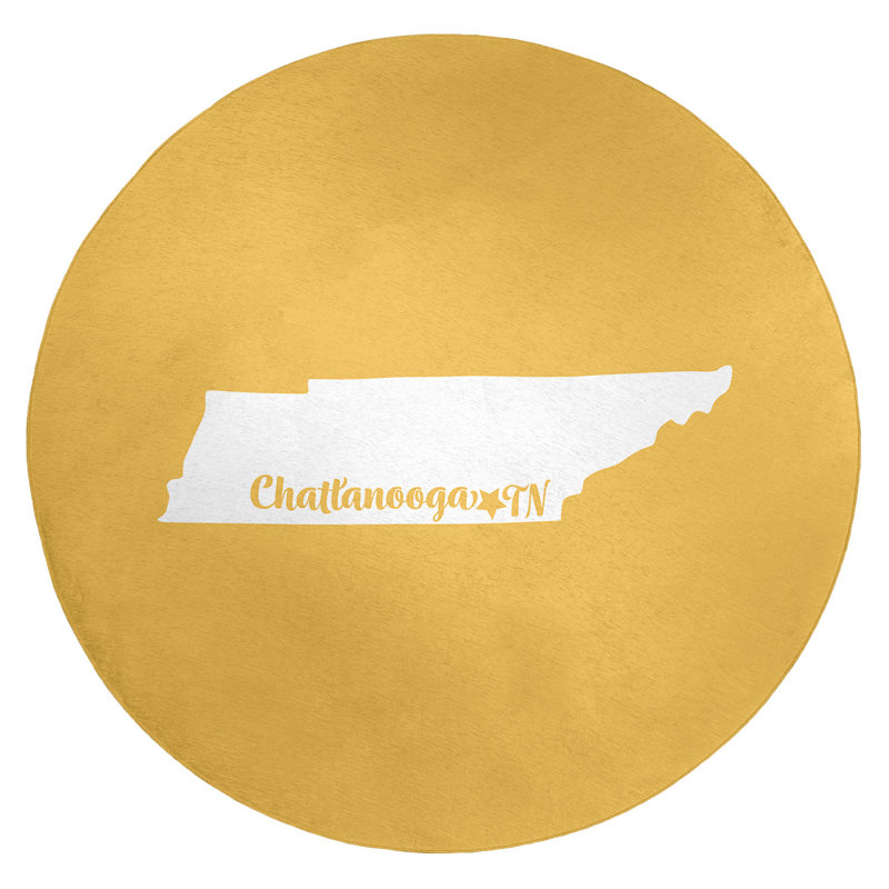 Chenille Indoor Rug, Round 5'