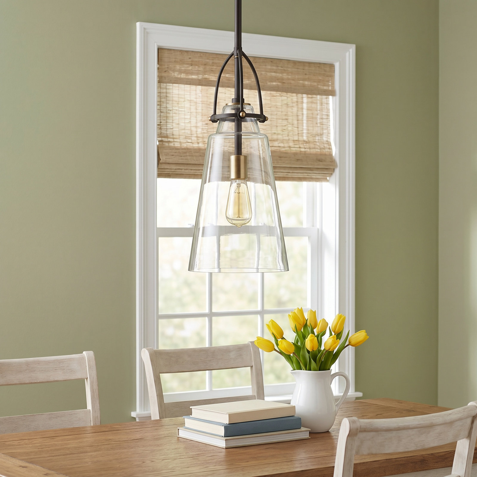 Single Light Glass Dimmable Pendant
