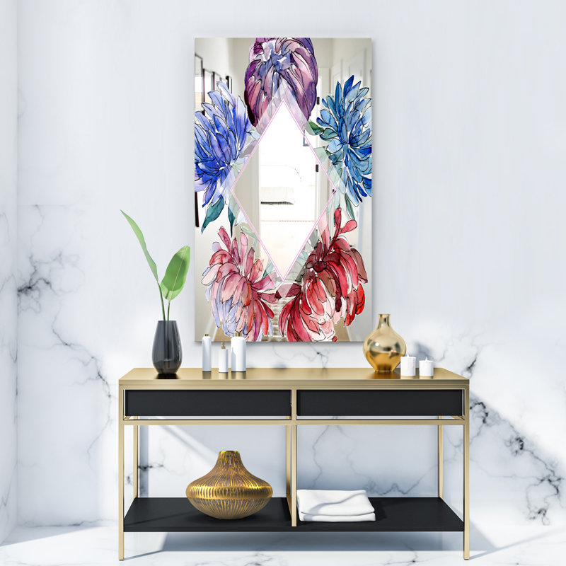 Miroir de salle de bain Efflorescent, L 29,5 po x H 39,4 po, Fleur 1