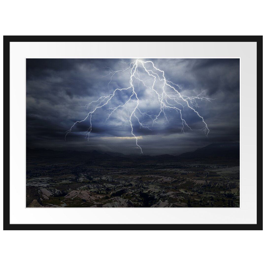 Gerahmtes Poster Gewaltiges Gewitter