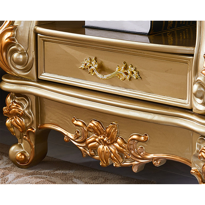 Table basse en bois massif de style européen Table basse en bois massif