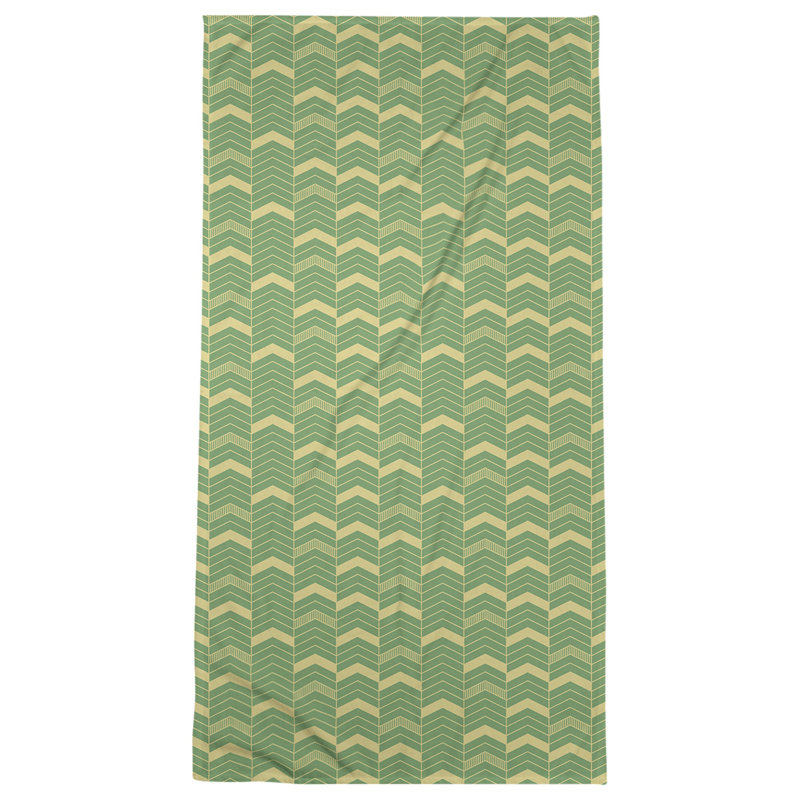 Stephenie Beach Towel, Mint Green/Yellow