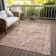 Machine Washable Indoor/Outdoor Xhevrie Terracotta Rug
