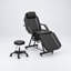 Ensemble de fauteuil inclinable réglable pour salon de tatouage, spa et soins du visage avec 2 plateaux - Noir-1425270869-1529925100
