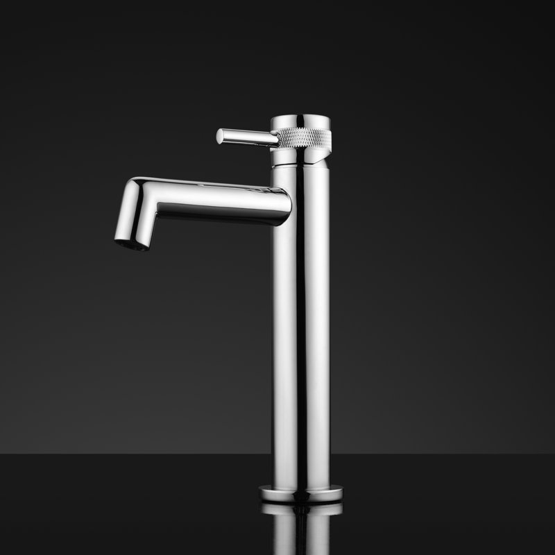 Robinet pour salle de bain à poignée simple, Chrome