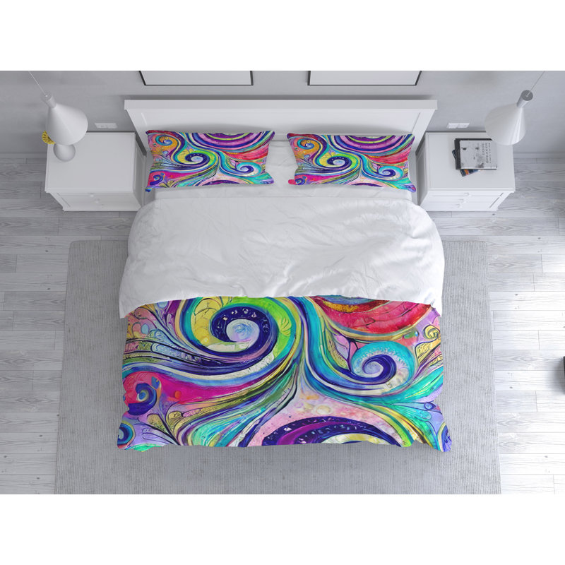 Abstract Duvet Cover, King Duvet Cover + 2 King Shams