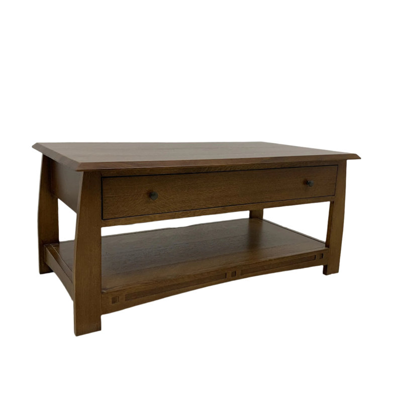 Table basse 1 tiroir Mission Crofter Style - modèle A32 - teinture noyer