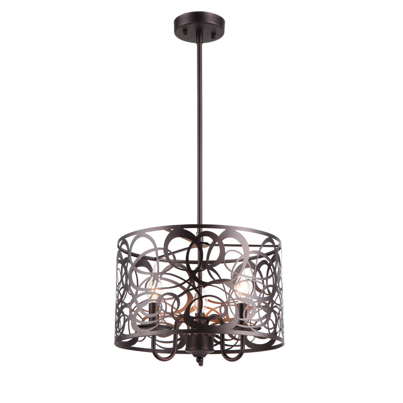 Lustre tambour 3 lumières Morecambe Farmhouse