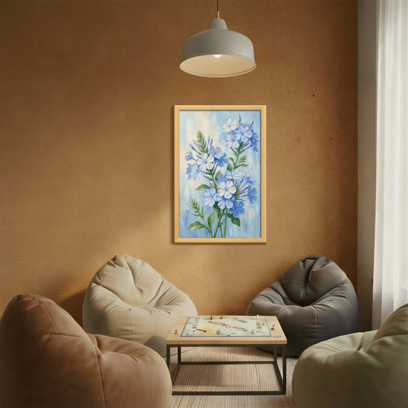 Plantes et fleurs fleurs bleues sur fond doux