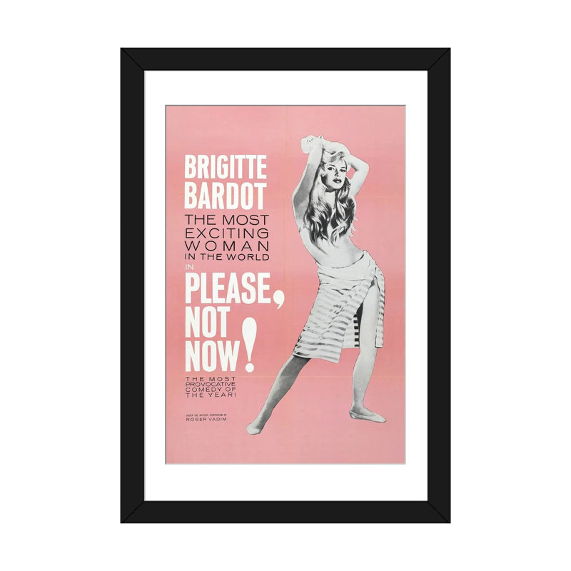 Veuillez ne pas maintenant - impression d'art mural - papier d'art encadré, 24" x 16", Framed Paper, Black