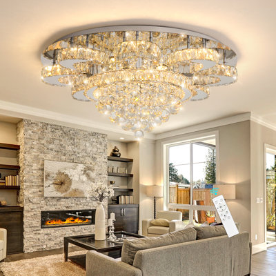 Glam Dimmable Led Crystal Chandelier