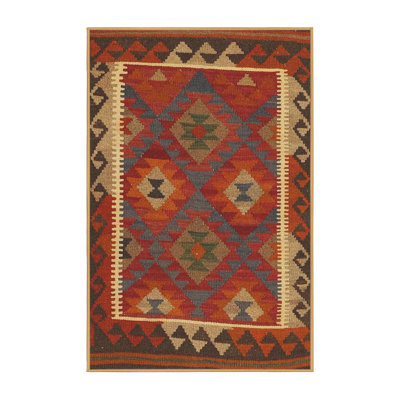 Rouge sud-ouest/brun/bleu Tapis décoratif