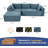 Meleri New 108" Cloud Couch Sectional, Boneless Modular Sectional Sofa With L-shaped Chaise For Living Room, No Assembly Required-1858386189