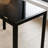 51.18" Modern Black Glass Writing Desk With Metal Frame Office Desk For Home Office