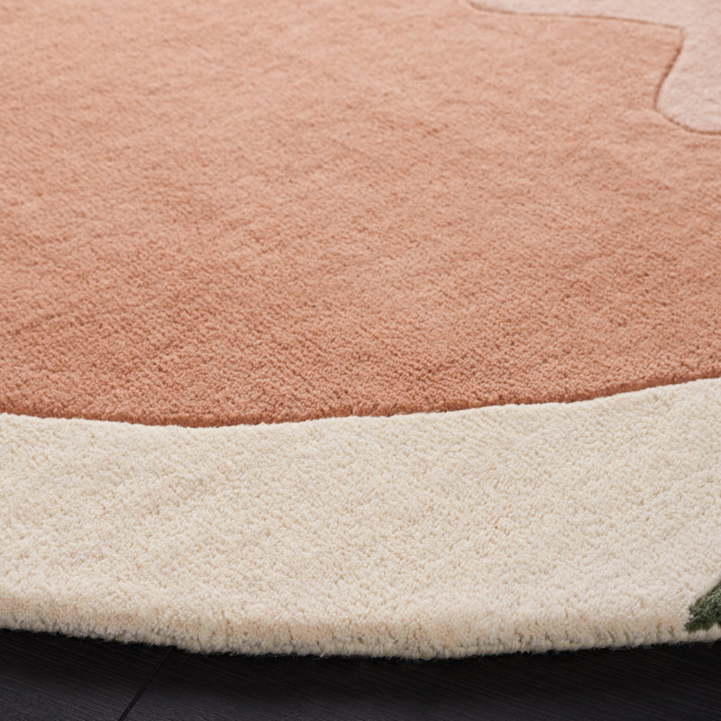 Nashae Hand Tufted Wool Pile Rug, Round 6'