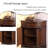 Walnut-colored Solid Wood Corner Cabinet
