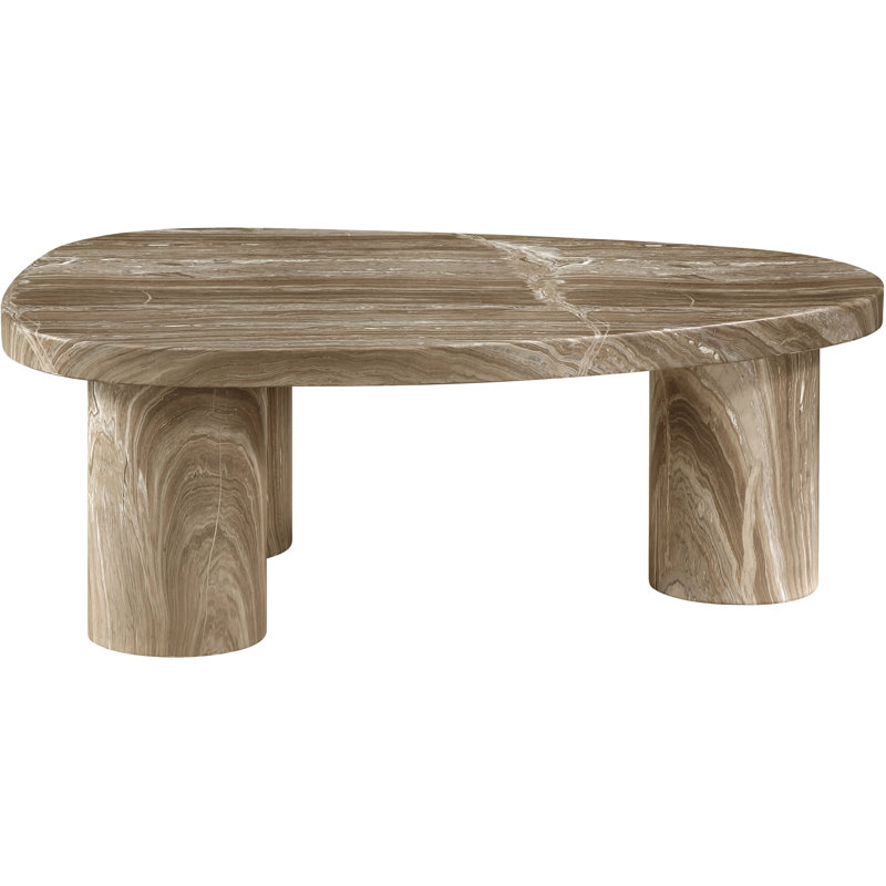 Table basse Teramo Amata, H 13 po x L 36 po x l 25,5 po, Beige