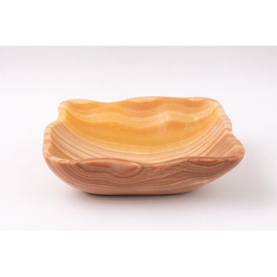 Lavabo vasque en pierre naturelle Petal Honey Onyx