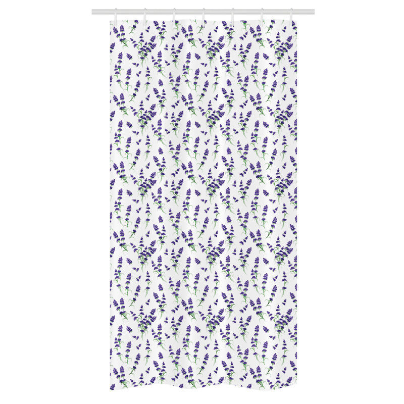 Royale Floral Shower Curtain with Hooks Included, 72" H x 36" W