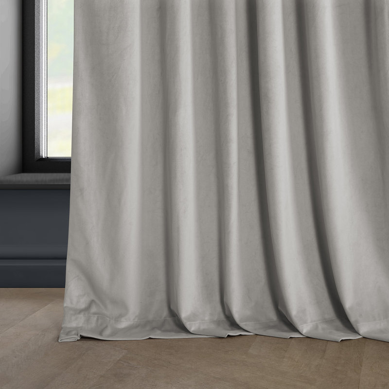 Rideaux en velours moelleux Matra pour chambre à coucher ‑ rideaux obscurcissants pour les fenêtres de salon, panneau simple