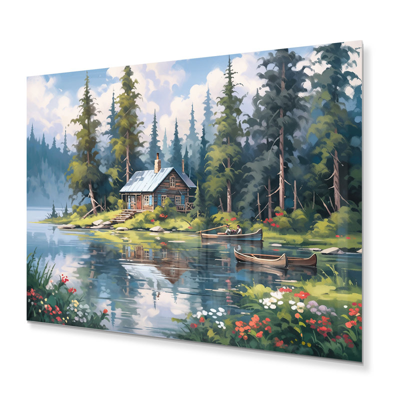 Rustic Refuge Lakehouse I - campagne, impression sur métal, H 16 po x l 32 po