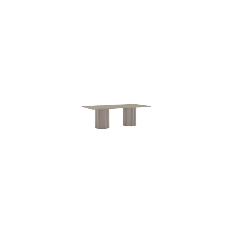 Table de parasol rectangulaire 84 po x 42 po Milo, Gris