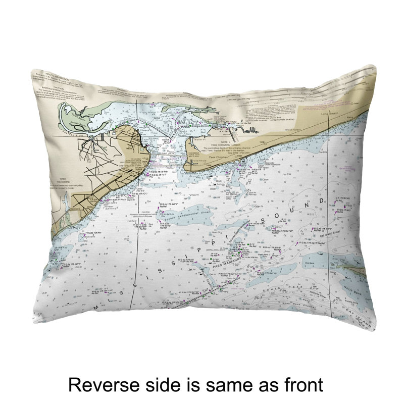  Housse et insert de coussin rectangulaire St Louis Bay