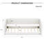 Lit simple au sol avec tête de lit et accoudoirs rembourrés, structure de lit en velours au design doux et sécuritaire, lit plateforme à profil bas avec côtés de protection, beige-129372134