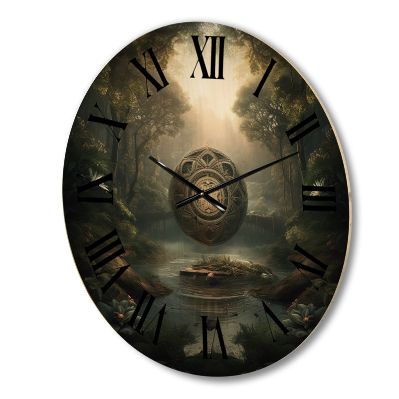 Horloge murale en bois massif sahiba, Grand