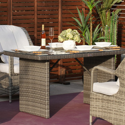 Bellingham Rectangular Metal Outdoor Dining Table , 55.1'' in. W 31.5'' in. D